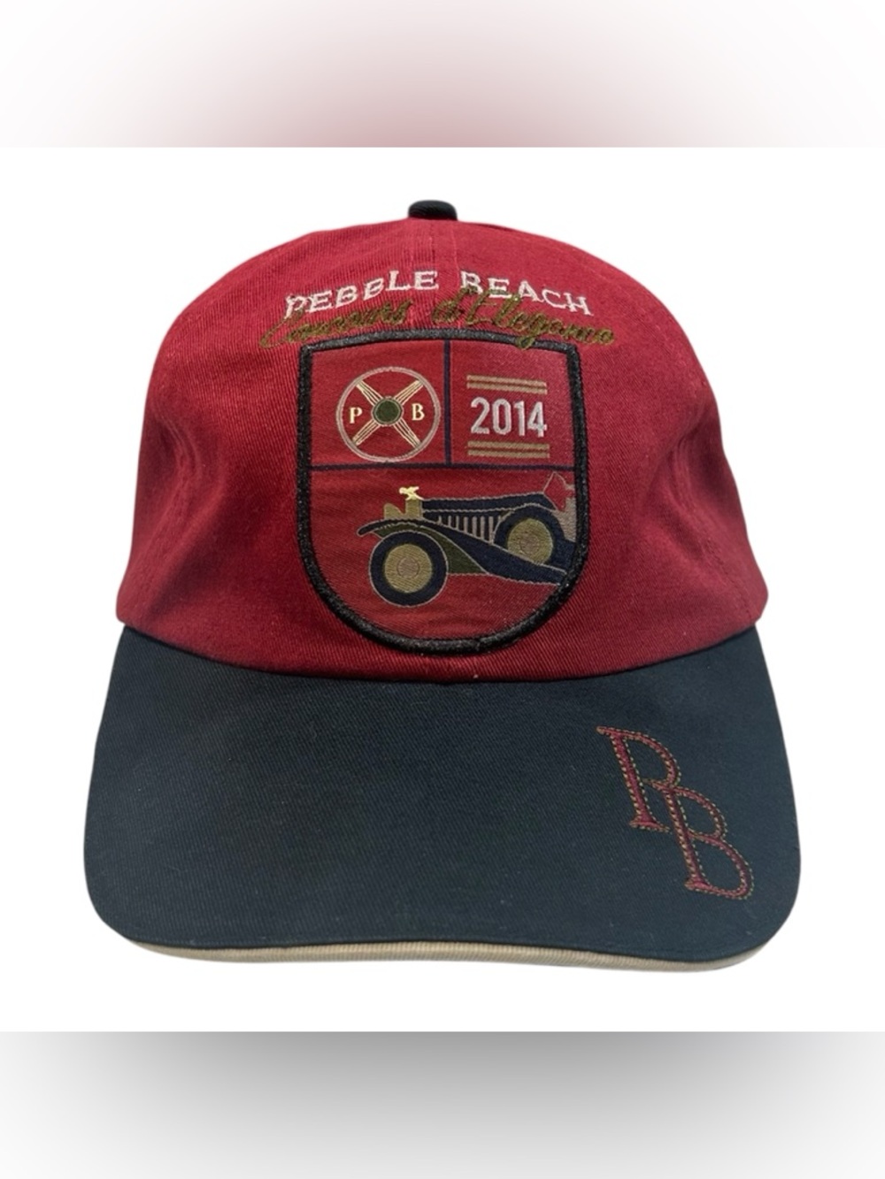 Pebble Beach Concours d'Elegance 2014 OSFA Adjustable Strapback Cap Hat Canvas